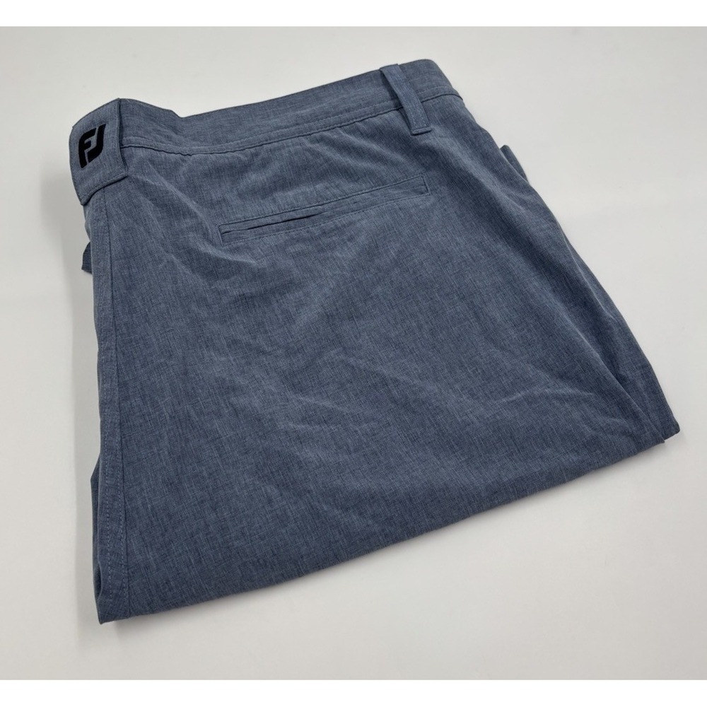FootJoy Men's W 38‎ Blue Polyester Flat Front Chino Golf Shorts